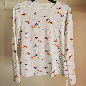 NWOT Lands' End Women's Crew Neck Long Sleeve Rash Guard UPF 50 Size XS $60 3C56